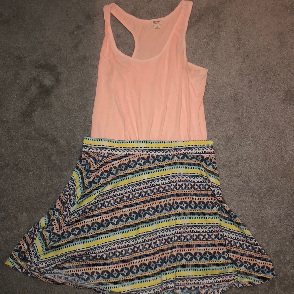 *SUMMERStretch mini flare skirt with racerback top